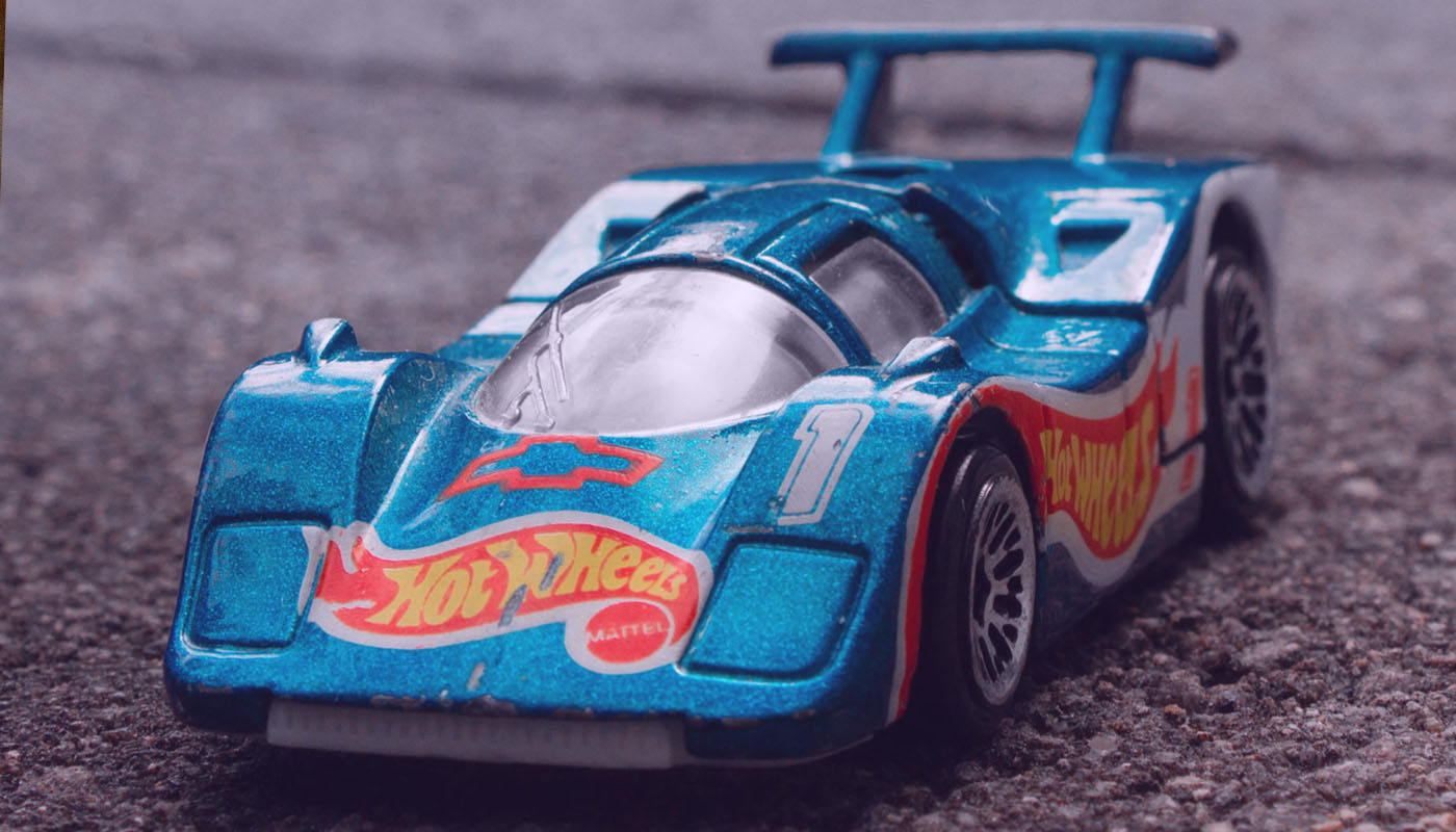 Close up of a hot wheel car on the floor