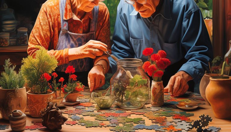 Couple With Table Puzzle Game